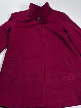 Vintage Fleurette Loro Piana 100% Wool Coat Womens 6P Red Made In USA